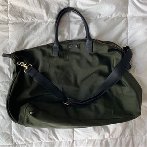Barneys New York weekender bag in dk. green